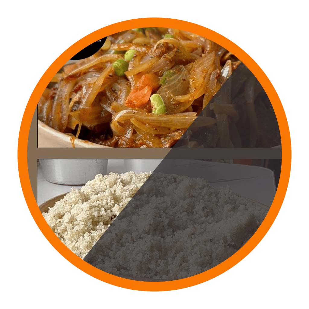Demi  Poulet Fumé Sauté + Fonio